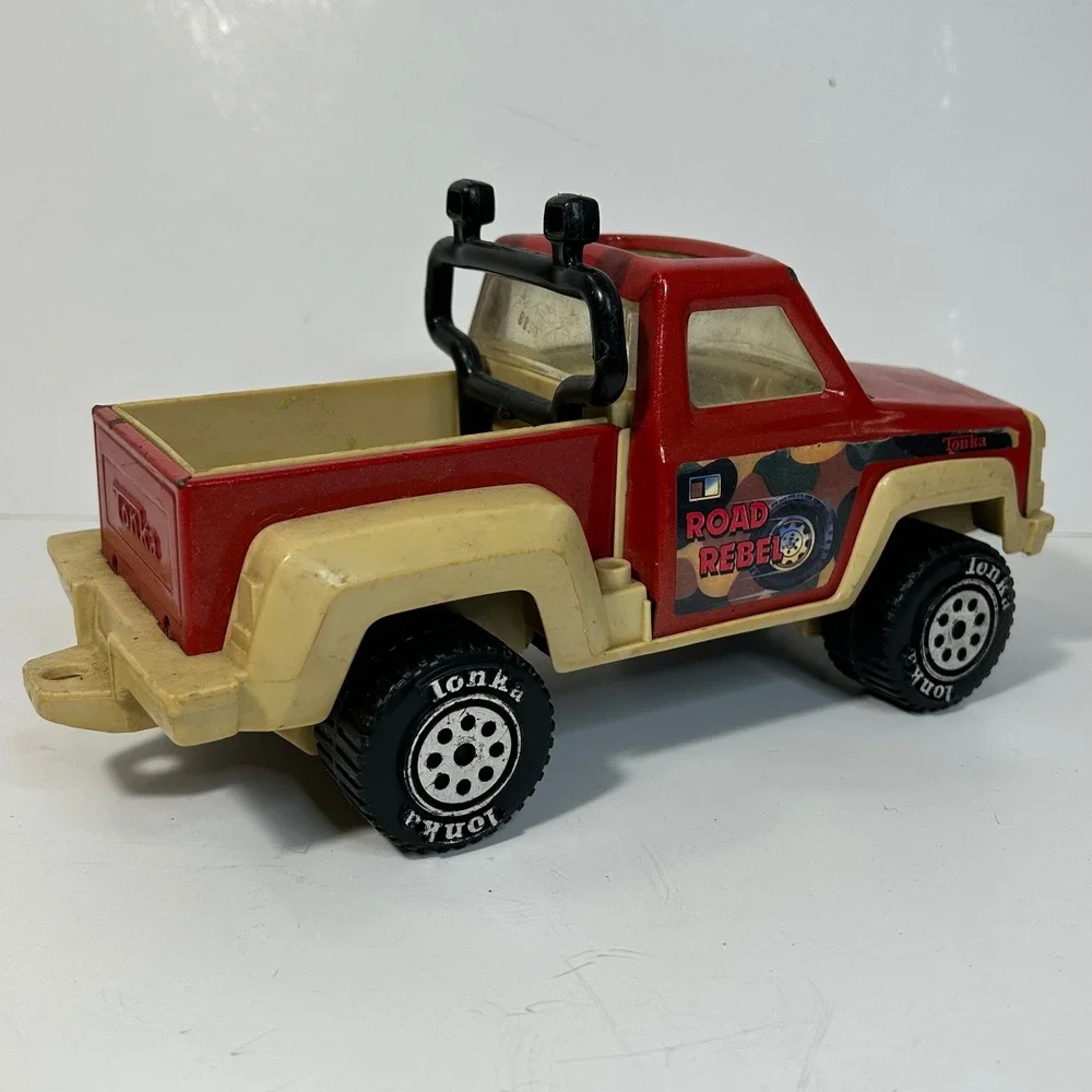 Vintage Tonka Road Rebel Steel Pickup Truck‎ 1980s Red Metal Body